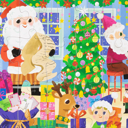 Crocodile Creek Flat House Puzzle 50pc - Santa's Workshop