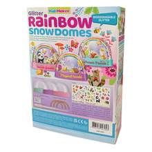 Load image into Gallery viewer, 4M KidzMaker Mini Glitter Rainbow Snowdomes

