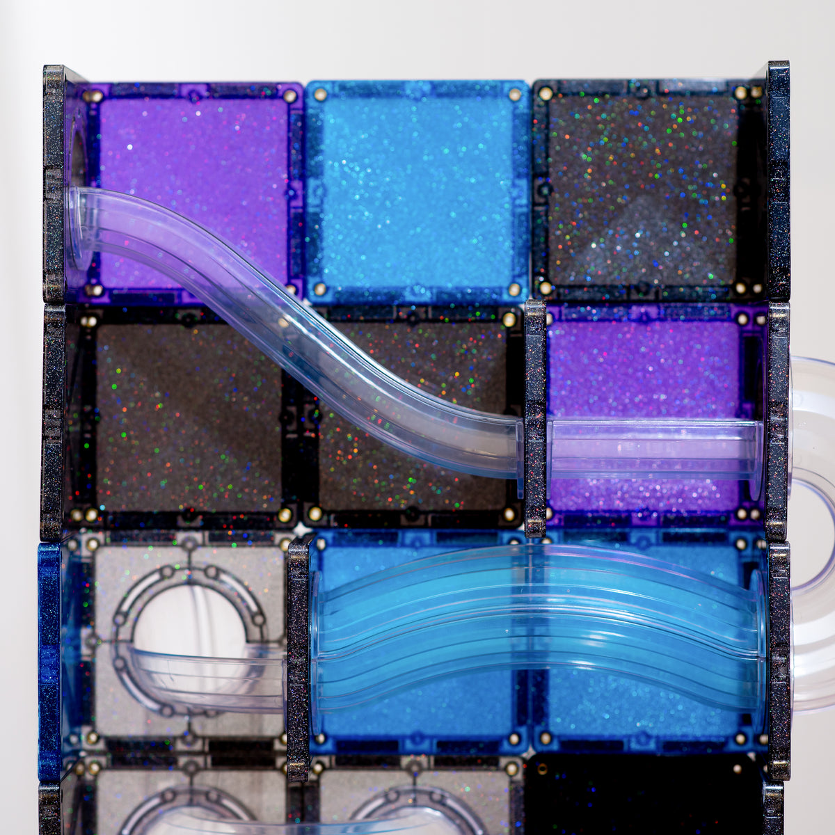 Connetix 61pc Ball Run Glitter Galaxy Pack