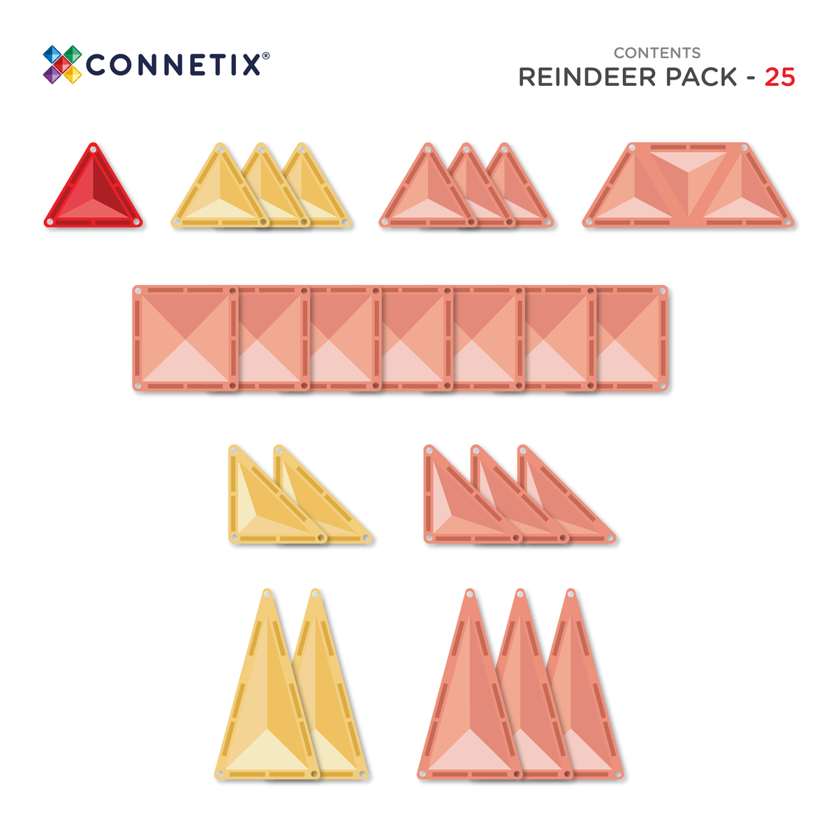 Connetix 25pc Reindeer Pack