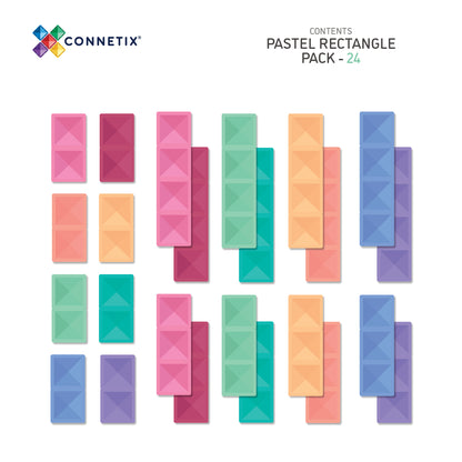 Connetix Pastel 24pc Rectangle Pack