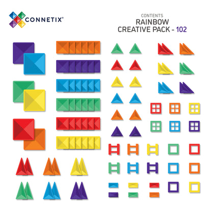 Connetix Rainbow 102pc Creative Pack
