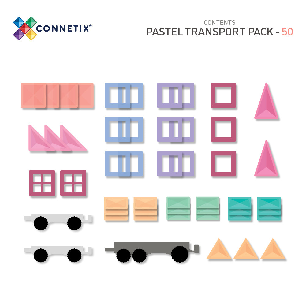 Connetix Pastel 50pc Transport Pack