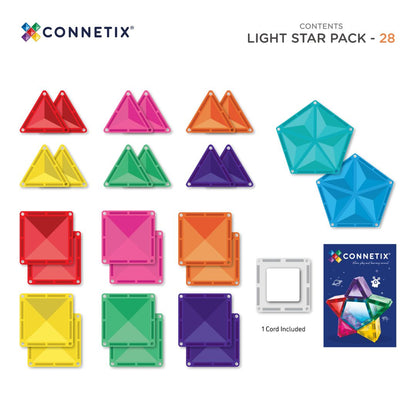 Connetix 28pc Light Star Pack