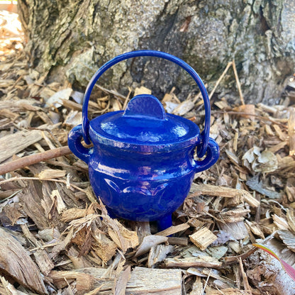 Triple Moon Cast Iron Coloured Cauldron (Assorted) - Small