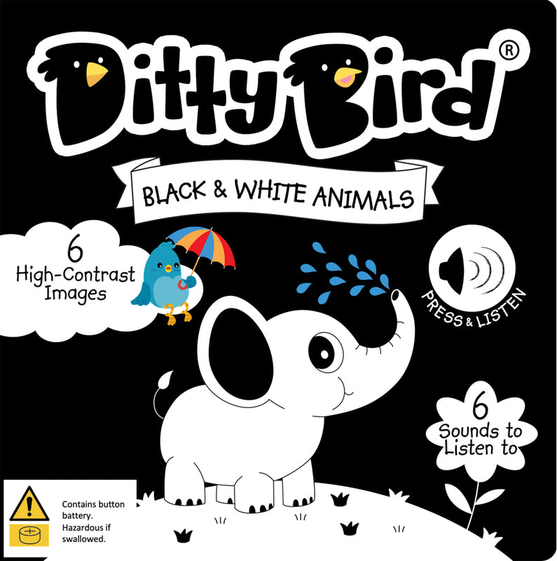 Ditty Bird Black & White Animals Board Book ** FINAL SALE **