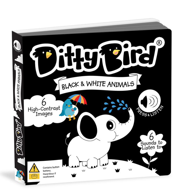 Ditty Bird Black & White Animals Board Book ** FINAL SALE **