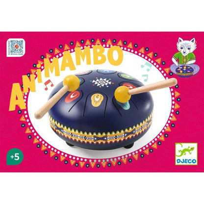 Djeco Animambo 16cm Steel Tongue - Dark Blue Drum