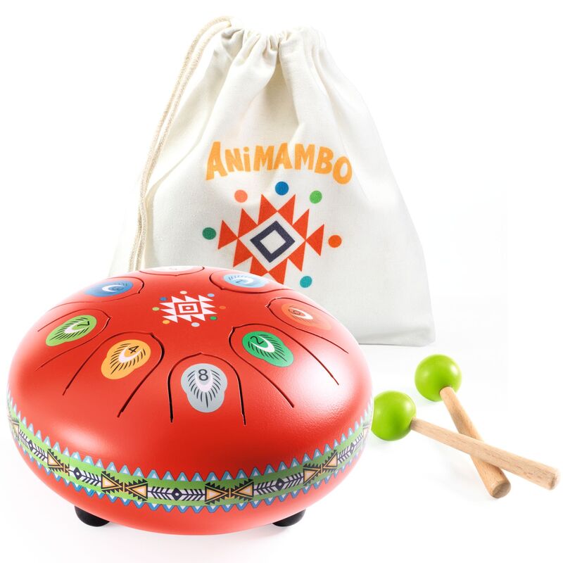Djeco Animambo 16cm Steel Tongue - Red Drum