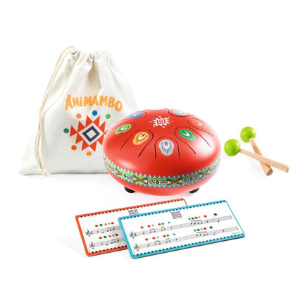 Djeco Animambo 16cm Steel Tongue - Red Drum