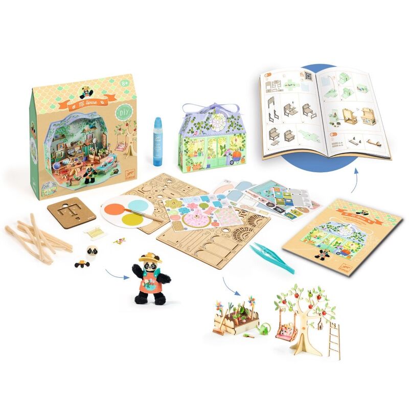 Djeco Mi House Model-making Minature Home Kit - Olive
