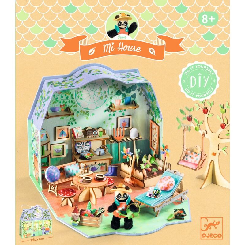 Djeco Mi House Model-making Minature Home Kit - Olive