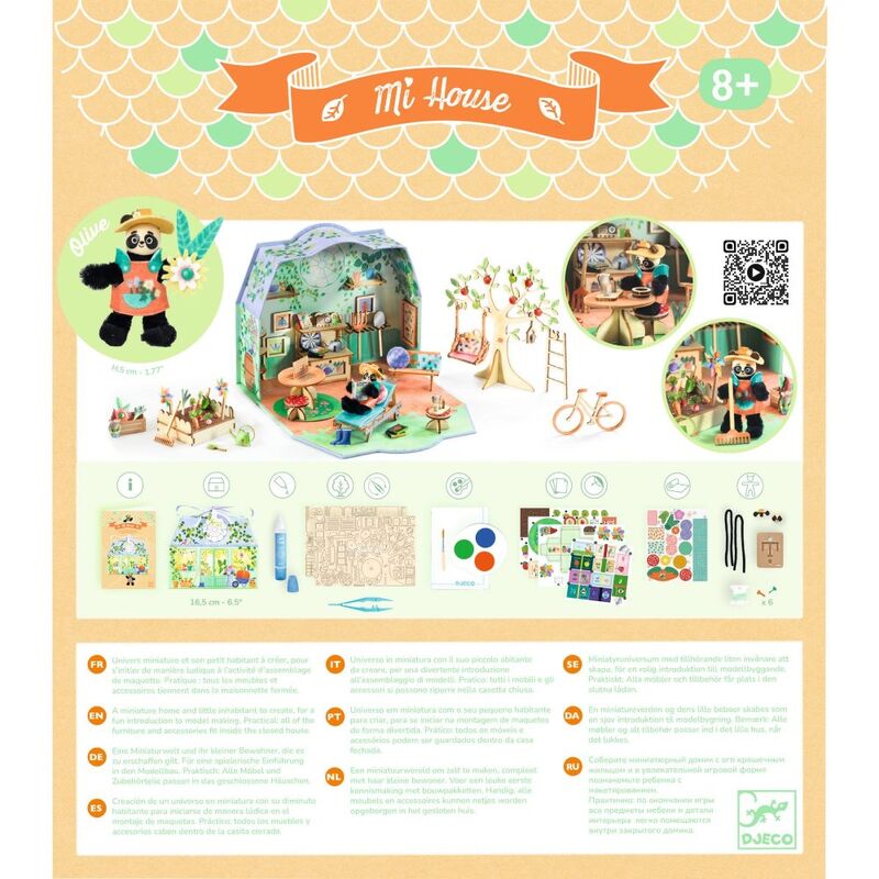 Djeco Mi House Model-making Minature Home Kit - Olive