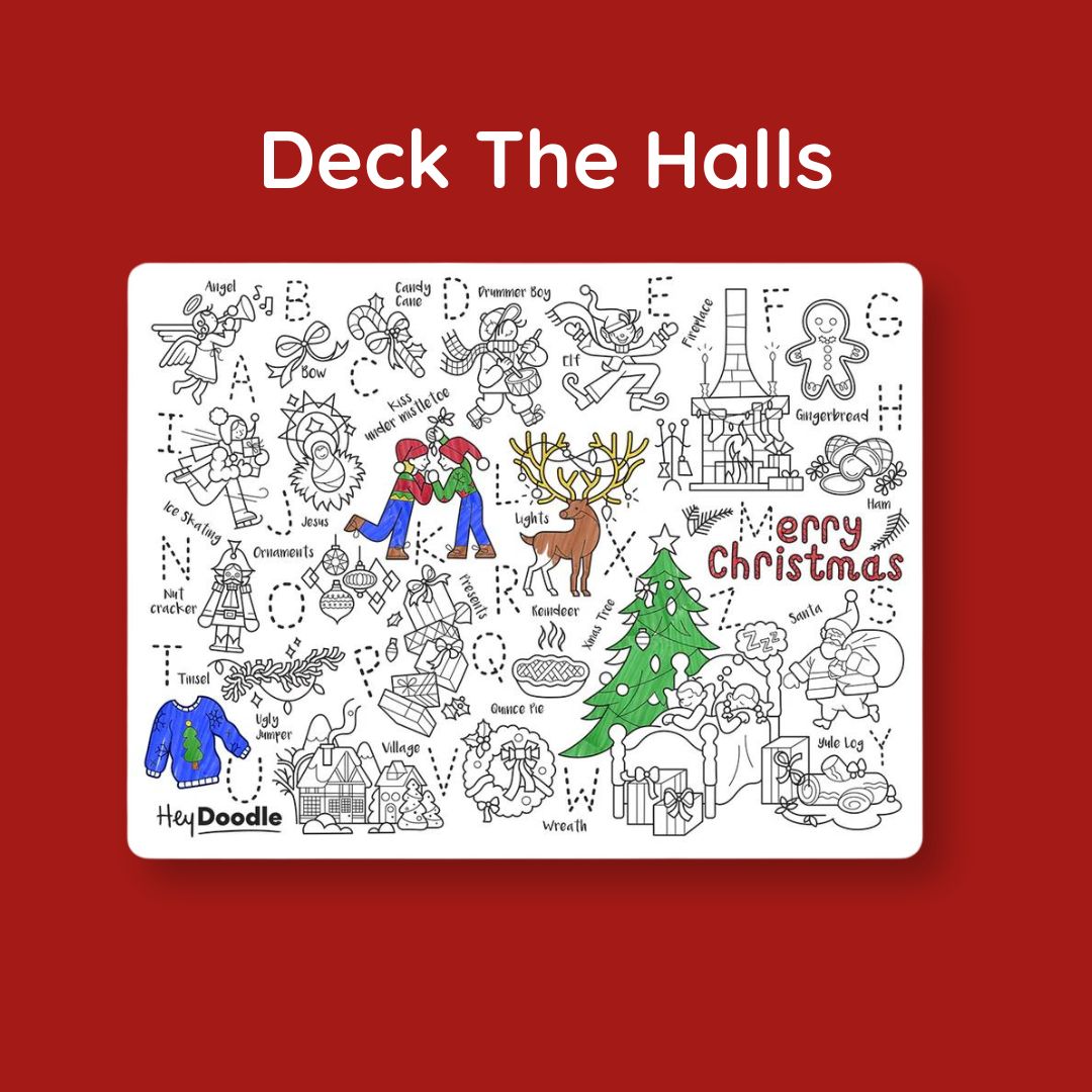 HeyDoodle Mat Deck The Halls