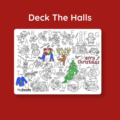 HeyDoodle Mat Deck The Halls
