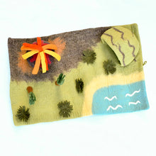 Load image into Gallery viewer, Tara Treasures Large Dinosaur Land with Volcano Playmat
