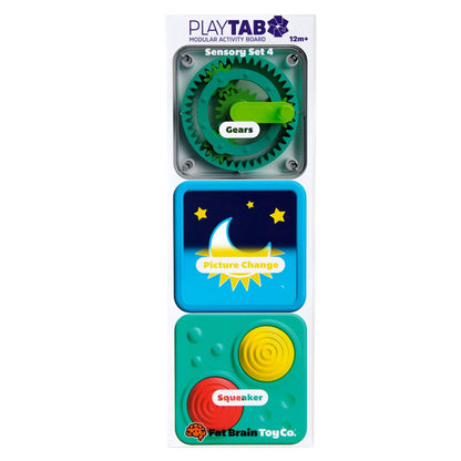PlayTab Sensory Set 4 - Gears, Lenticular, Squeaker Tiles