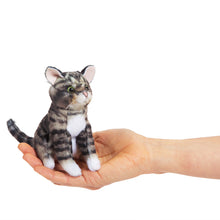 Load image into Gallery viewer, Folkmanis Mini Tabby Cat Finger Puppet
