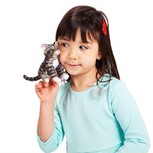 Load image into Gallery viewer, Folkmanis Mini Tabby Cat Finger Puppet
