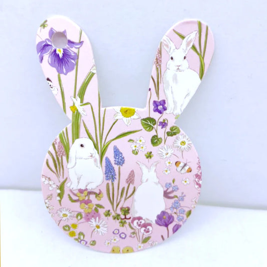 Lauren Hinkley Floral Dreams Bunny Gift Tag ** FINAL SALE **