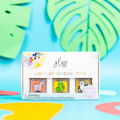 Glo Pals Light-Up Cubes 6pk Zoo Gift Set (Limited Edition)