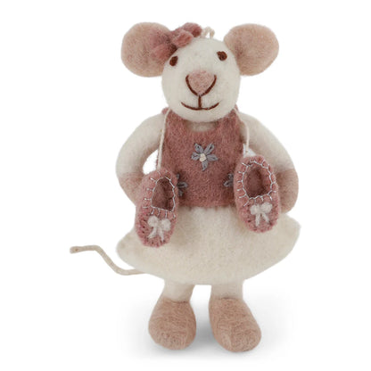 Gry & Sif Ballerina Mouse Small White ** FINAL SALE **