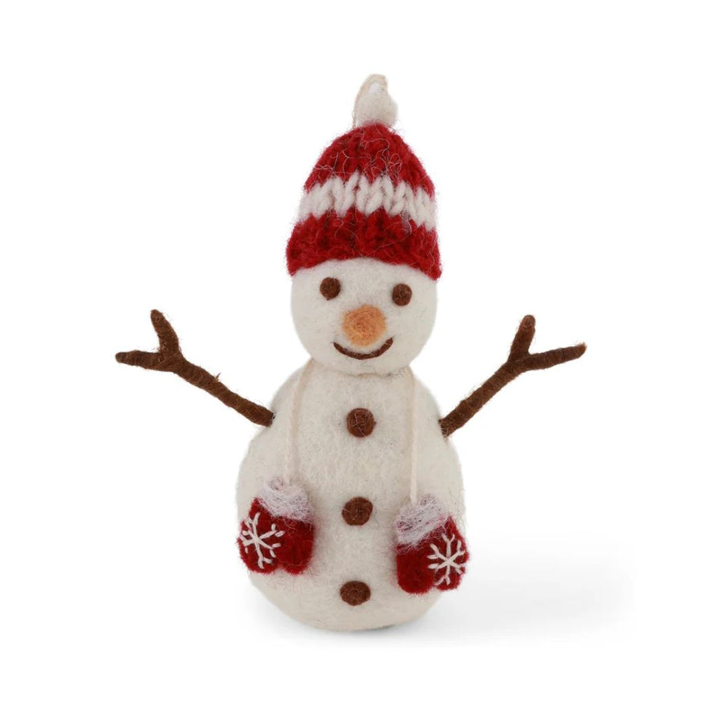 Gry & Sif Snowman Red Hat & Mittens Decoration
