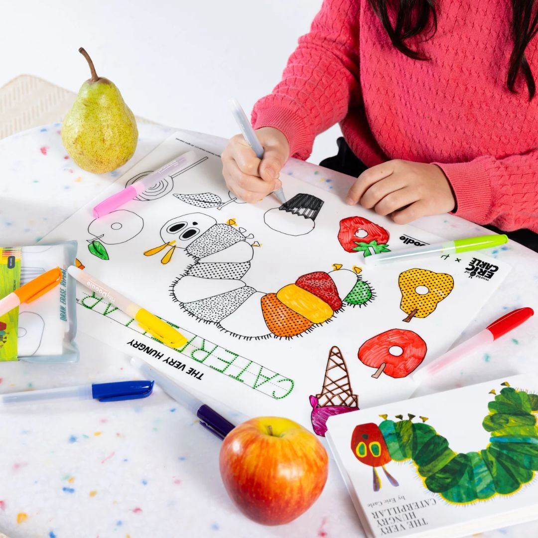 HeyDoodle The Very Hungry Caterpillar Classic Colouring & Doodle Mat