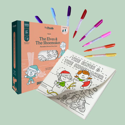 The Elves & The Shoemaker Tales - Reusable Colouring Book