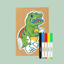 Load image into Gallery viewer, HeyDoodle Forever Greeting Card - Rex the Dinosaur

