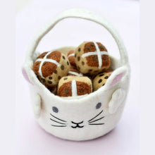 Load image into Gallery viewer, Tara Treasures Felt Easter Egg Hunt Basket (White Bunny)

