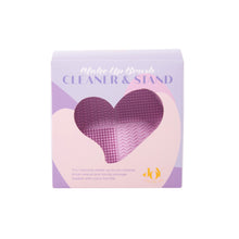 Load image into Gallery viewer, Makeup brush cleaner and stand packaging with heart-shaped design on a white background
