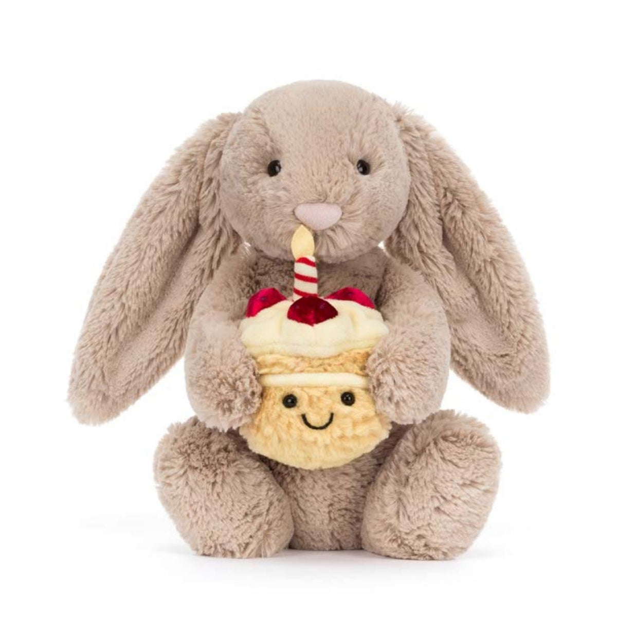 Jellycat Bashful Beige Bunny 'Birthday' Original