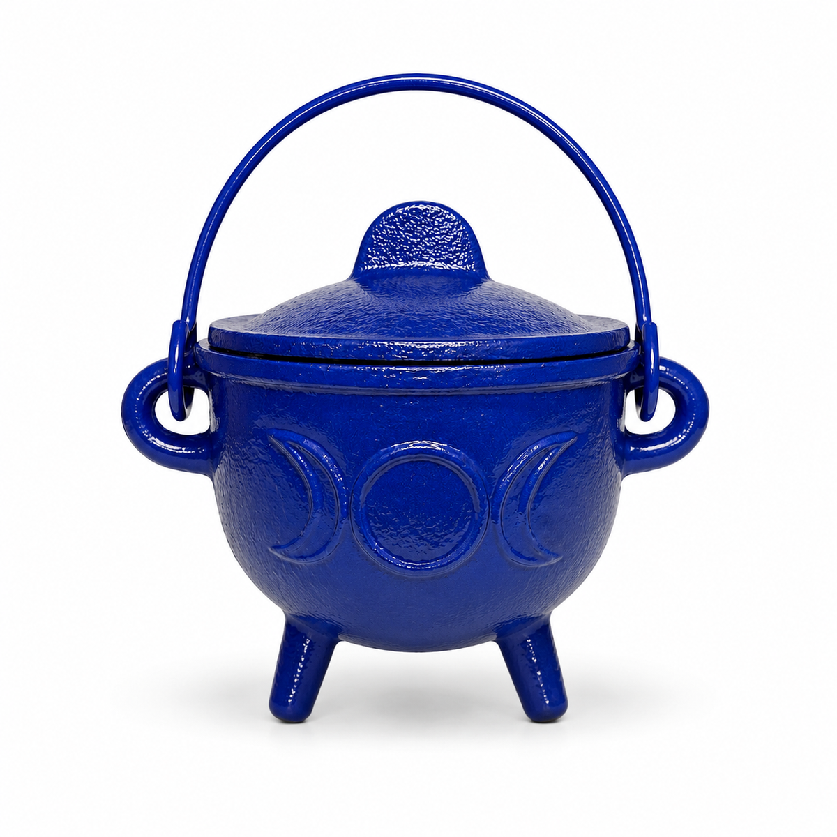 Triple Moon Cast Iron Coloured Cauldron (Assorted) - Medium