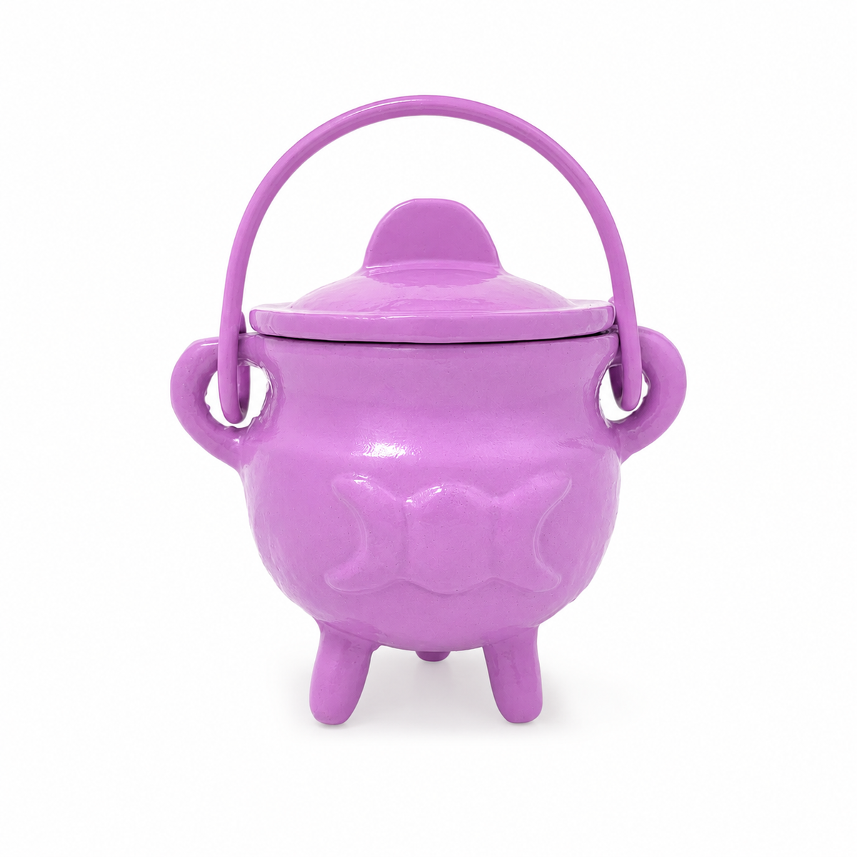 Triple Moon Cast Iron Coloured Cauldron (Assorted) - Small