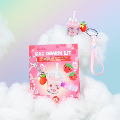 Tiger Tribe Bag Charm Kit - Strawberry Bubble Tea ** FINAL SALE **