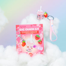 Load image into Gallery viewer, Tiger Tribe Bag Charm Kit - Strawberry Bubble Tea
