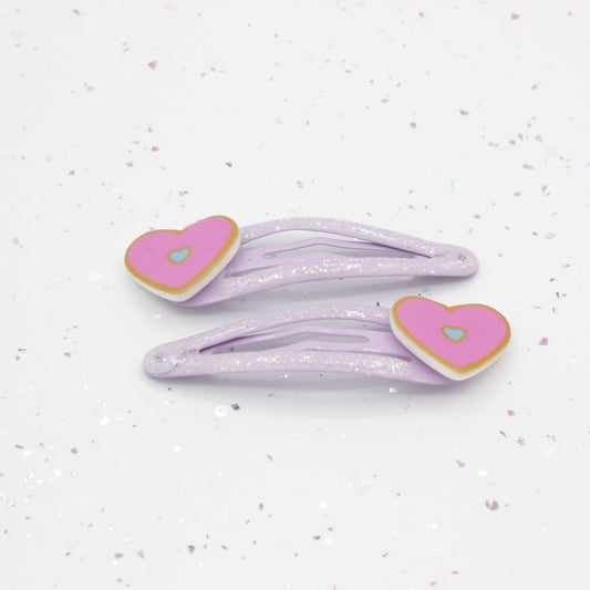 Mon Coco by Lauren Hinkley Bijou Heart Hair Clips