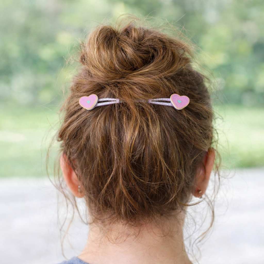 Mon Coco by Lauren Hinkley Bijou Heart Hair Clips