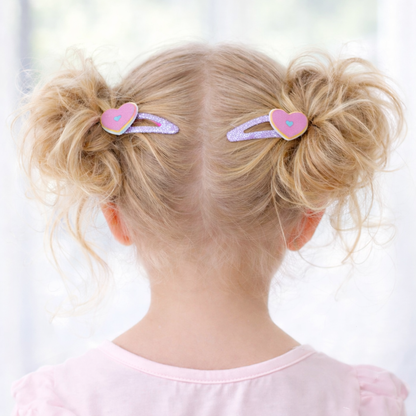 Mon Coco by Lauren Hinkley Bijou Heart Hair Clips