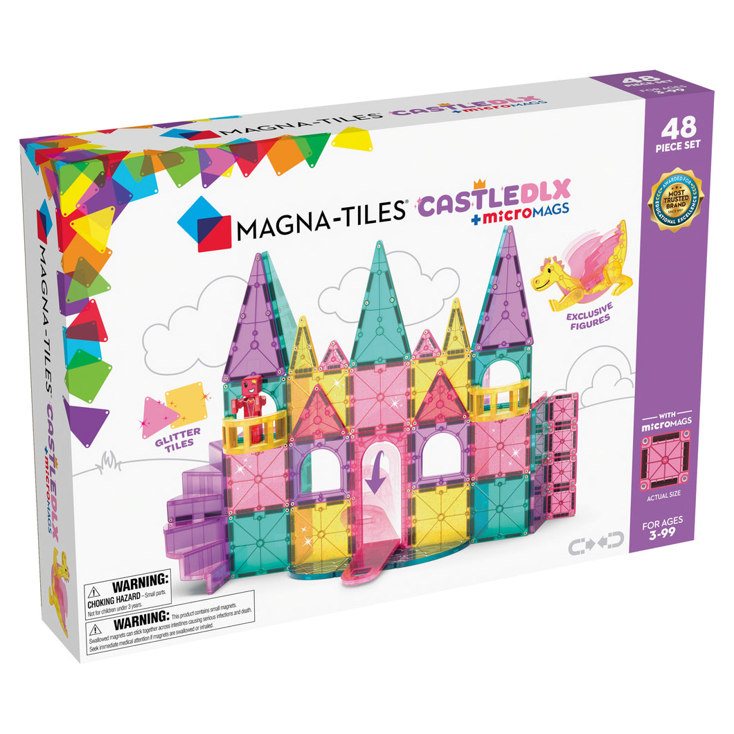 Magna Tiles 48pc Castle DLX + MicroMags Set