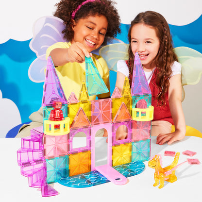 Magna Tiles 48pc Castle DLX + MicroMags Set