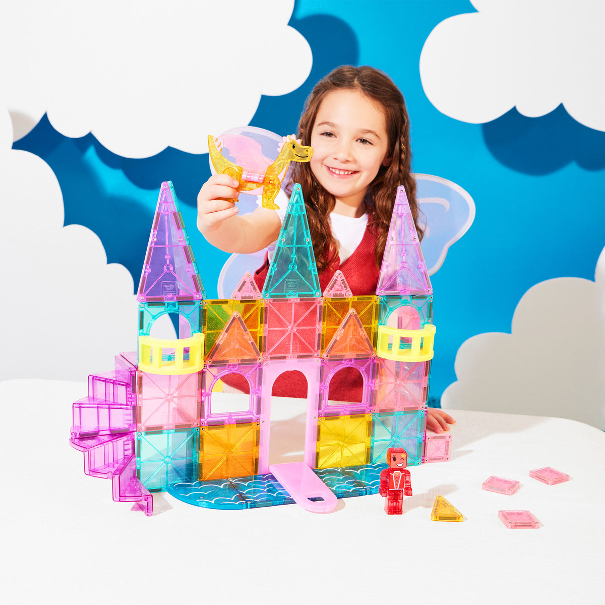 Magna Tiles 48pc Castle DLX + MicroMags Set
