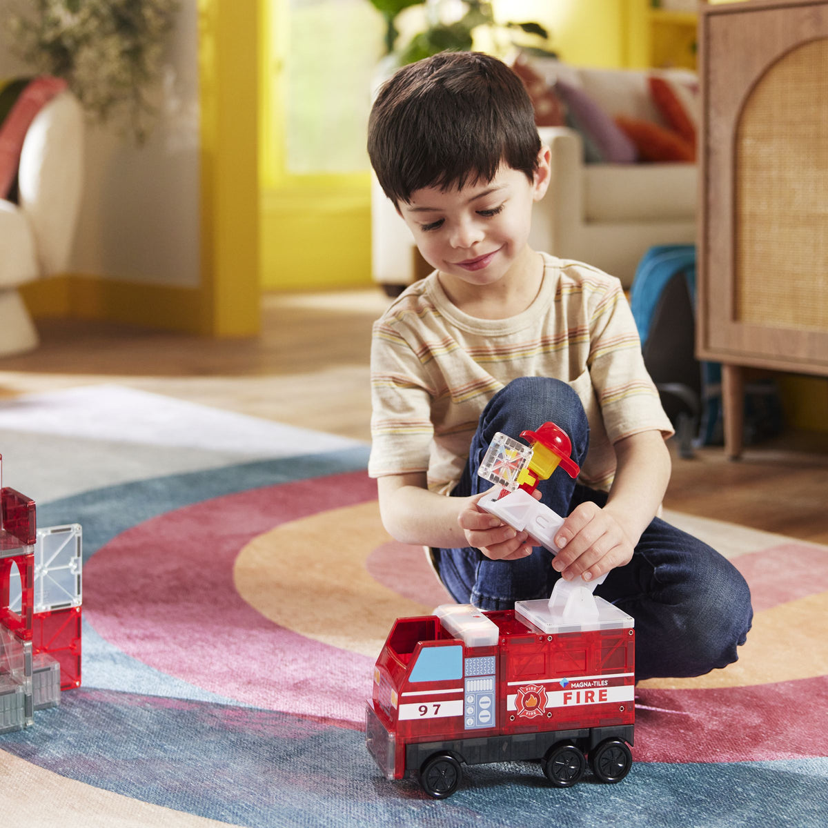Magna Tiles 50pc Fire Station