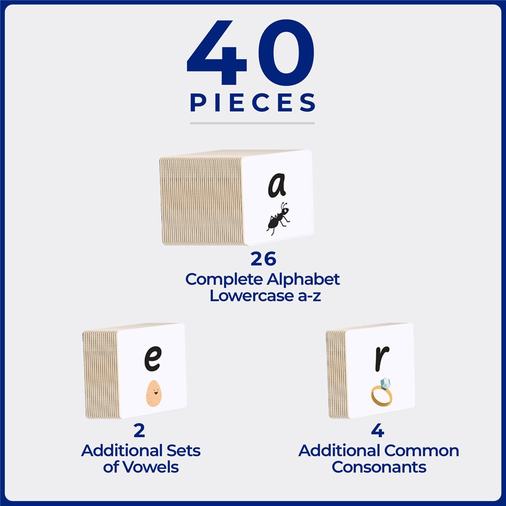 TileTek 40pc Tile Topper - Alphabet LOWER Case Pack