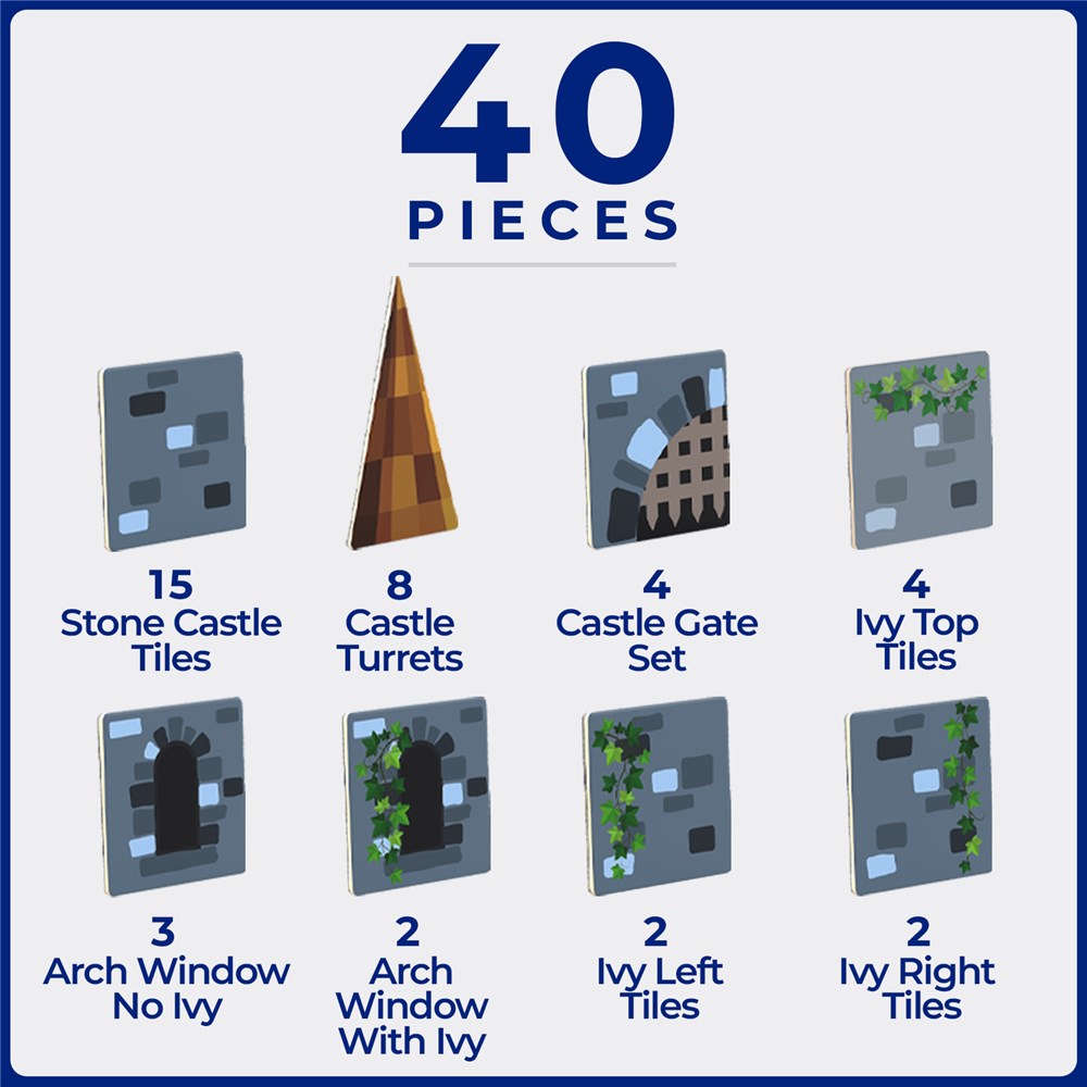 TileTek 40pc Tile Topper - Castle Pack