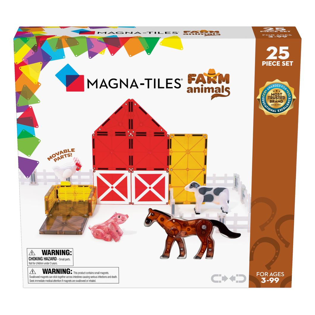 Magna Tiles 25pc Farm Animals Set