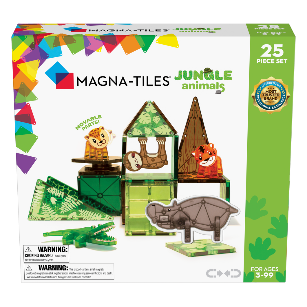 Magna Tiles 25pc Jungle Animals Set