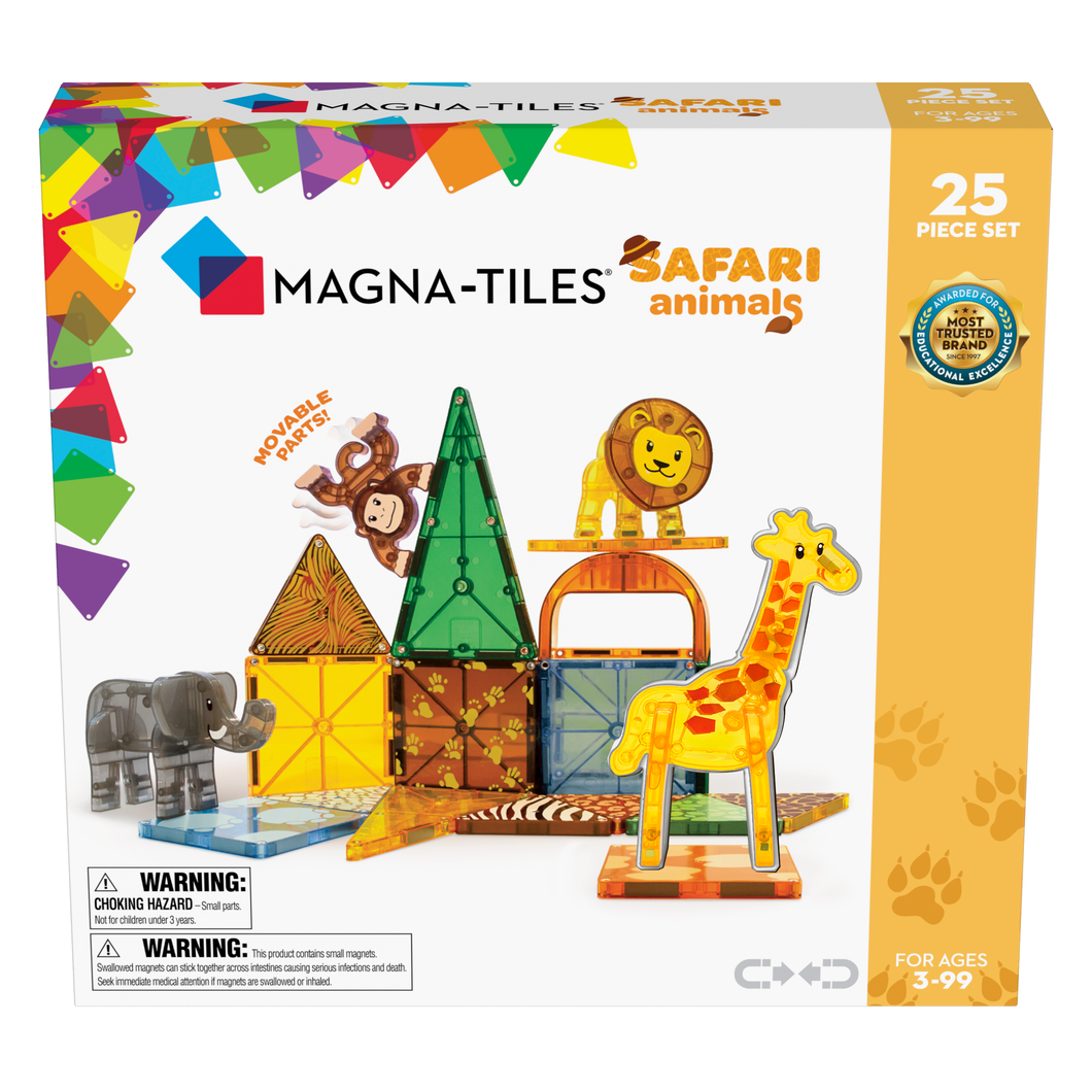 Magna Tiles 25pc Safari Animals Set