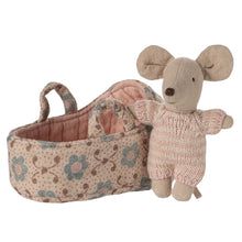Load image into Gallery viewer, Maileg Baby Mouse in Carry Cot (Assorted) ** PRE-ORDER November **
